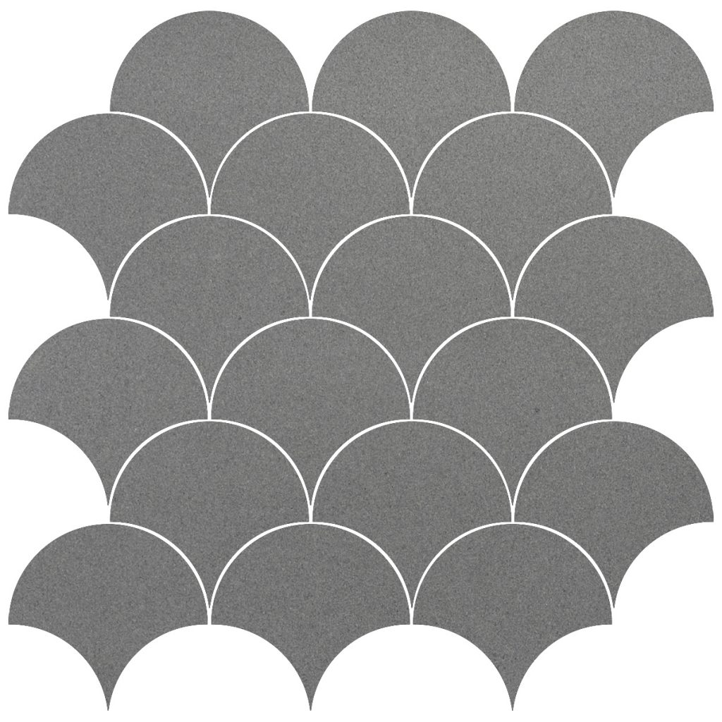 Greyon Honed Fish Scale Mosaic Pera Tile