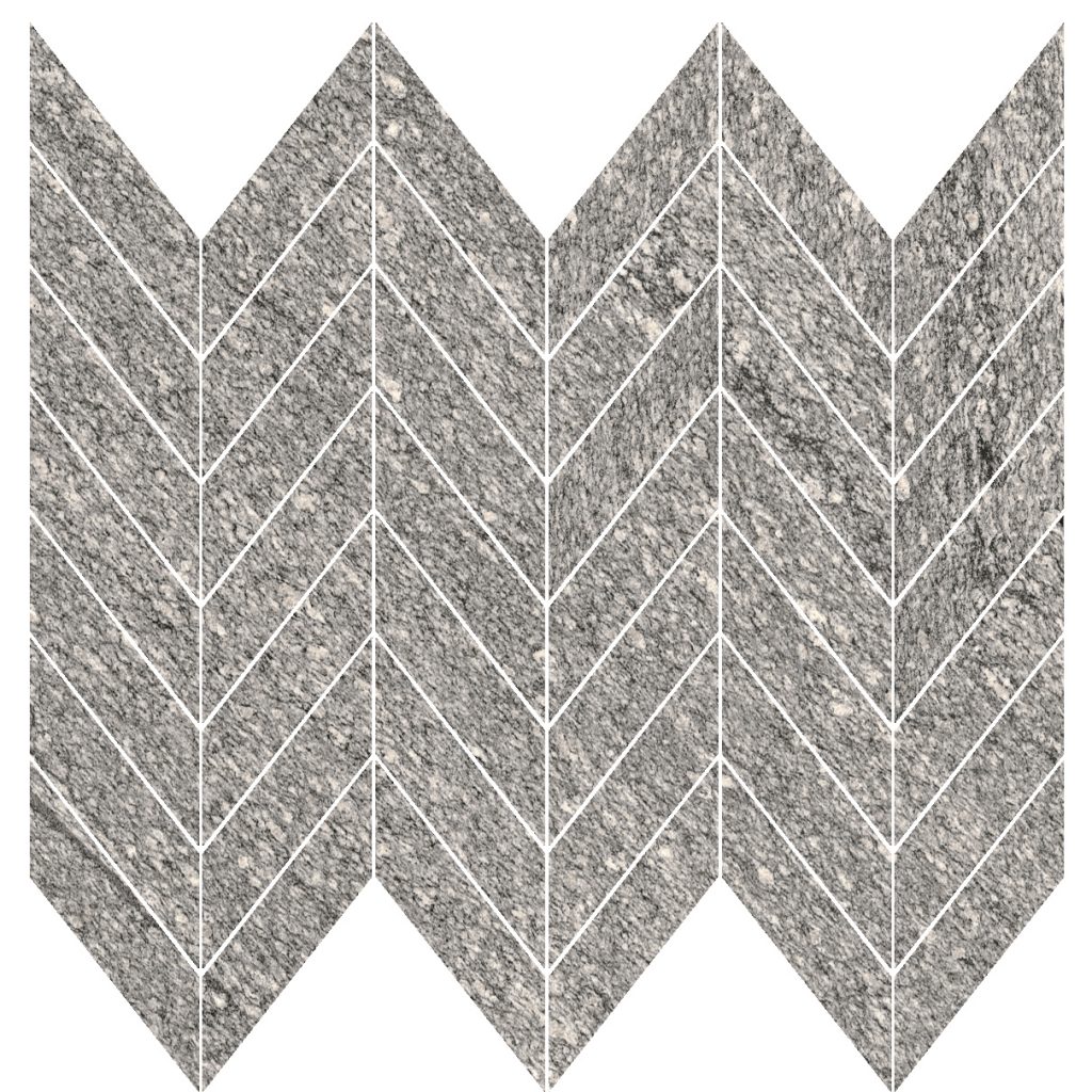 1 1 2 X 3 5 8 Mini Chevron Mosaic Upstone London Grigio Pera Tile