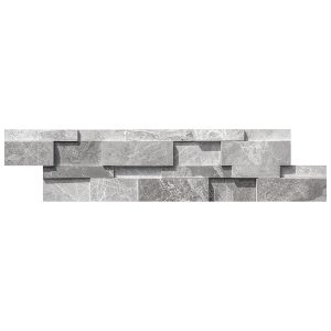 110030_NIOBE GREY 6 X 24 3D INTERLOCKING LEDGER - HONED