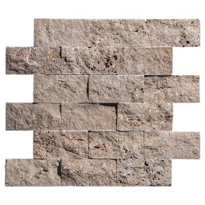 150356-NOCE TRAV NOCE SEPHIA 2 X 4 BRICK MOSAIC - SPLITFACE